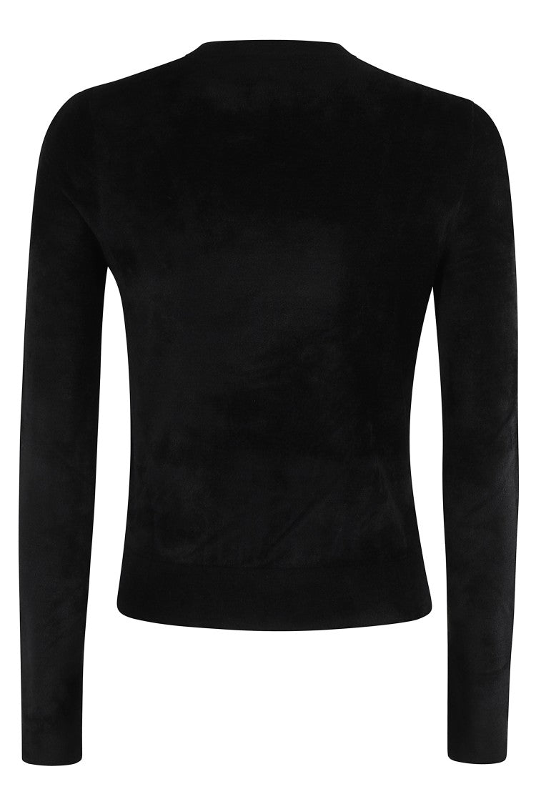 Diesel Black Knit Sweater With Central D Logo