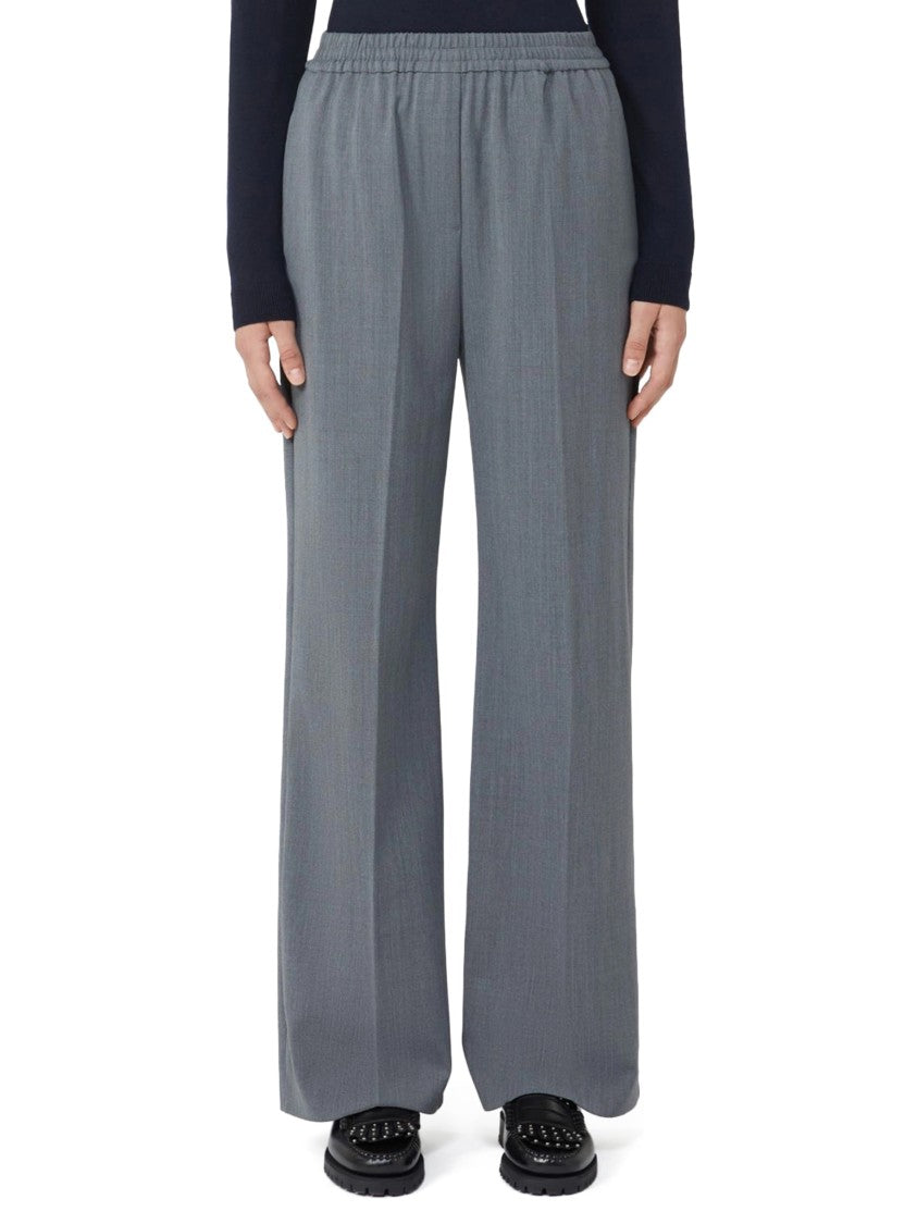 Max Mara Tailored Grey Trousers With Refined Texture