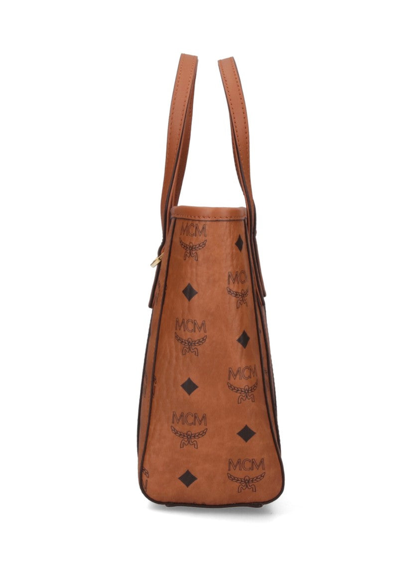 Mcm "Toni Top-Zip" Mini Tote Bag Brown