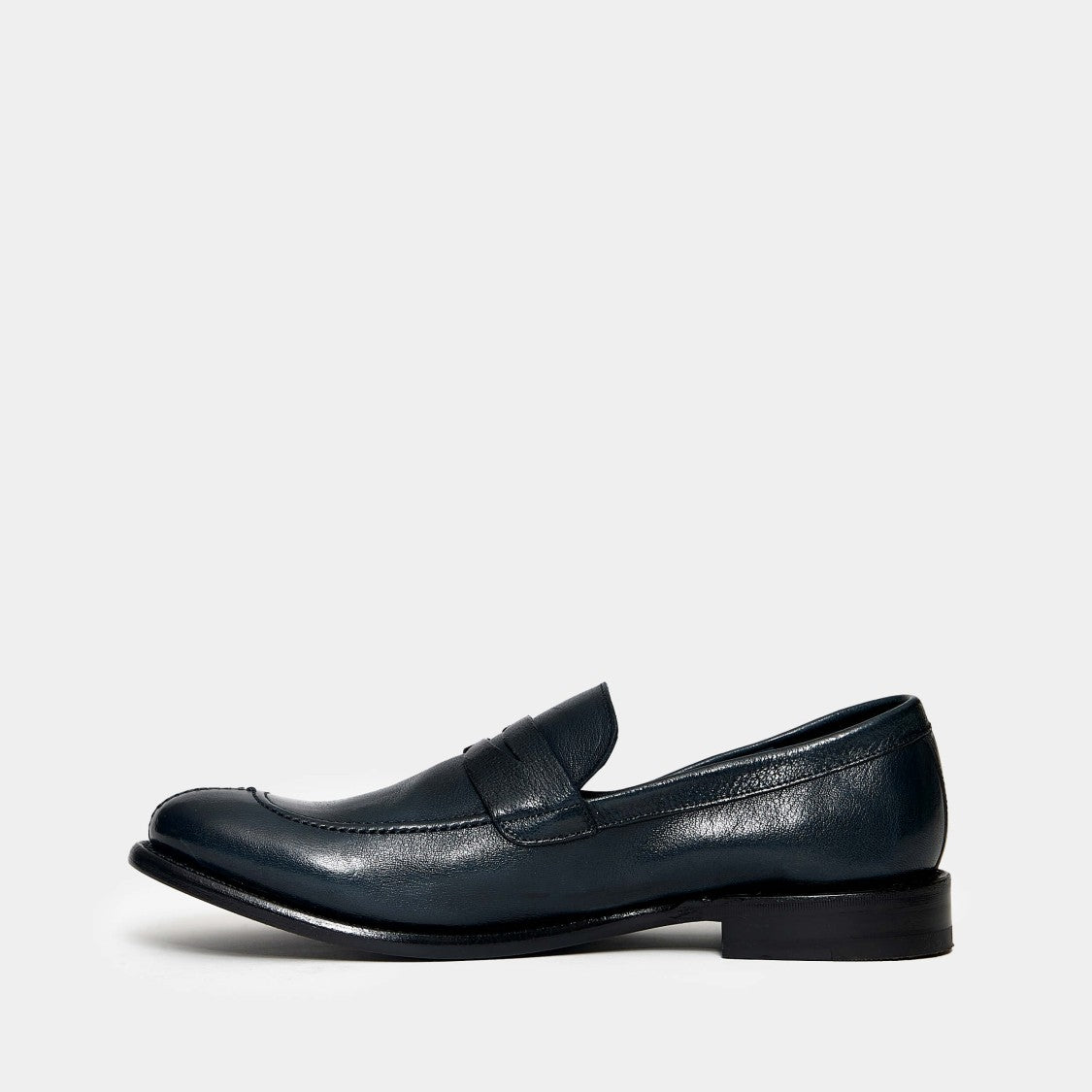 Ortigni Blue Leather Moccasin
