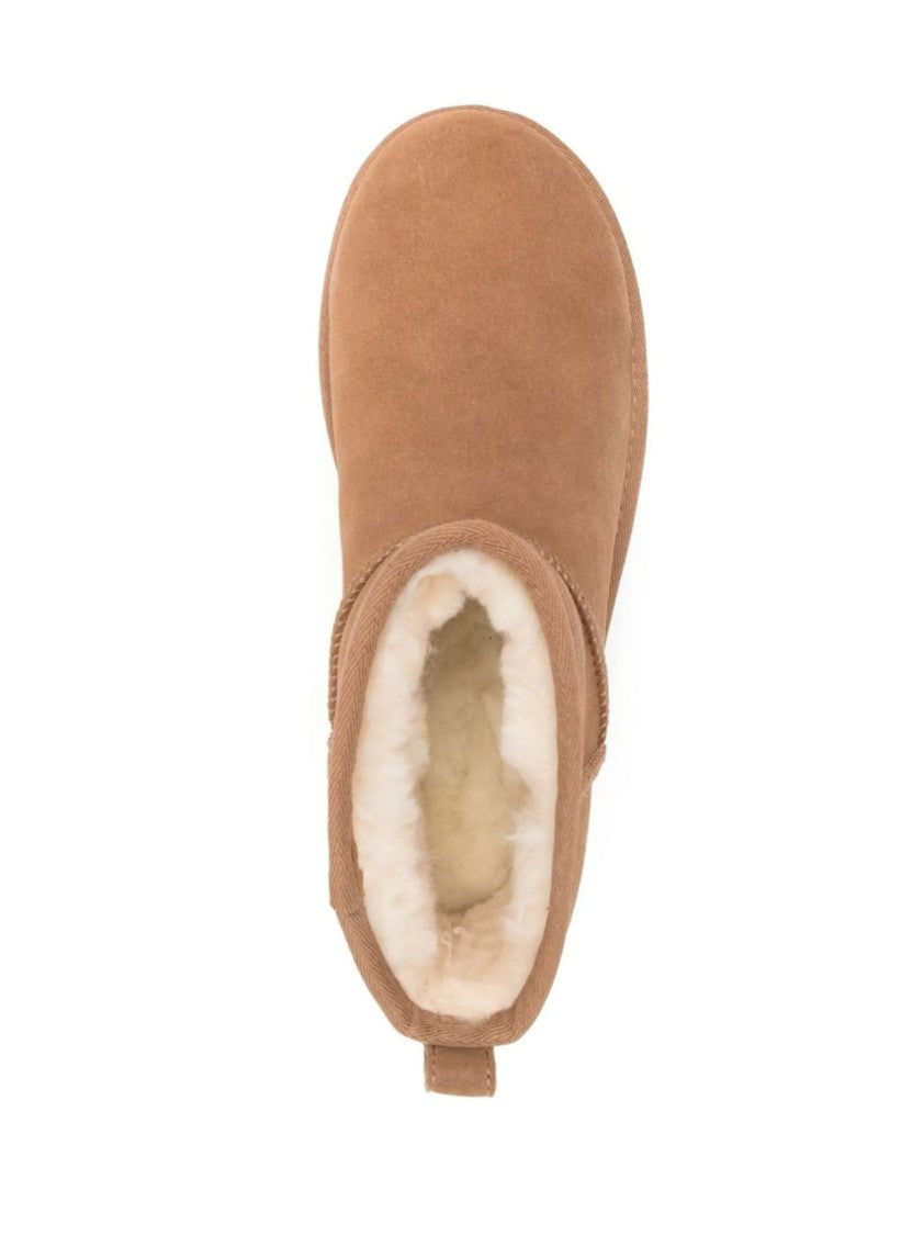 Ugg Brown Ankle Boots With Rubber Sole