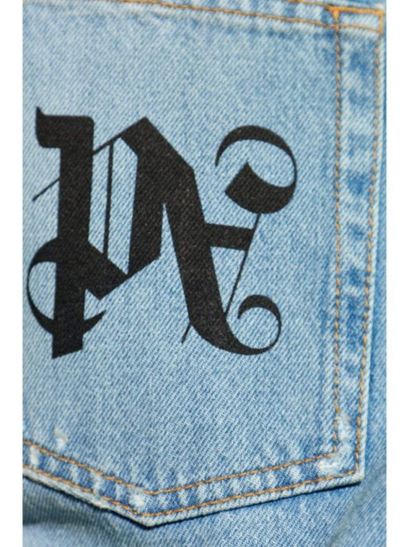 Palm Angels Light Wash Cotton Jeans