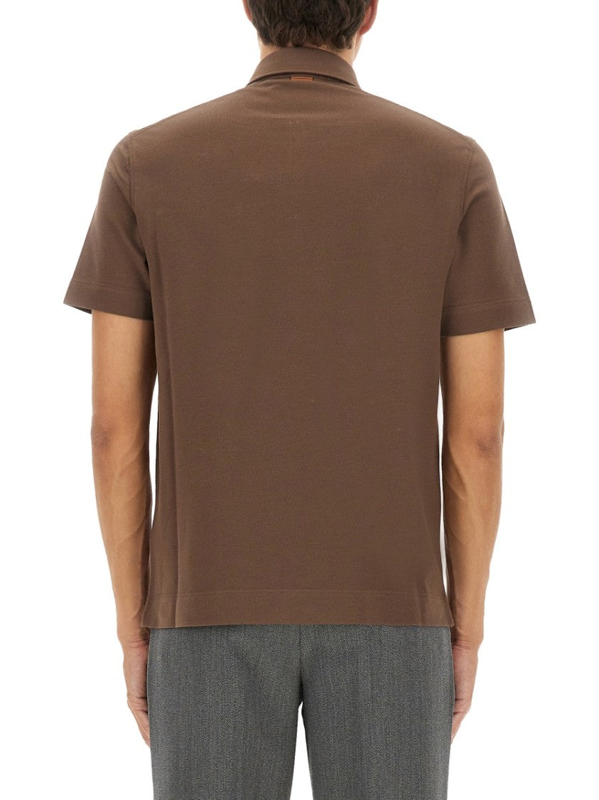 Zegna Cotton Polo Shirt With Pocket