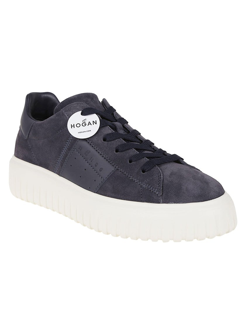 Hogan H-Stripes Suede Sneakers
