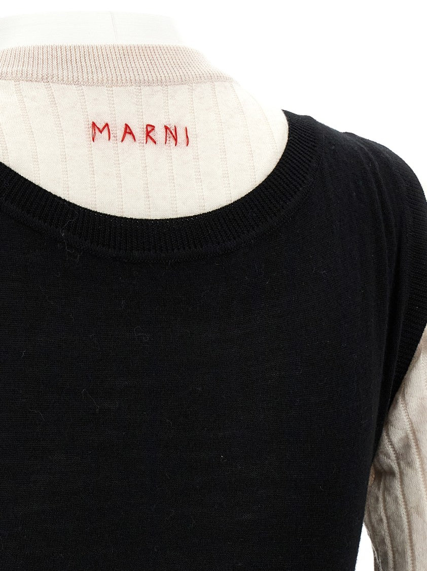 Marni Multi-Layered Dress With Crinkled Hem