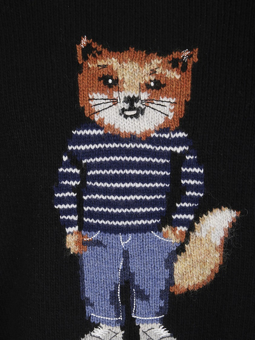 Maison Kitsuné Dressed Fox Intarsia Wool Jumper