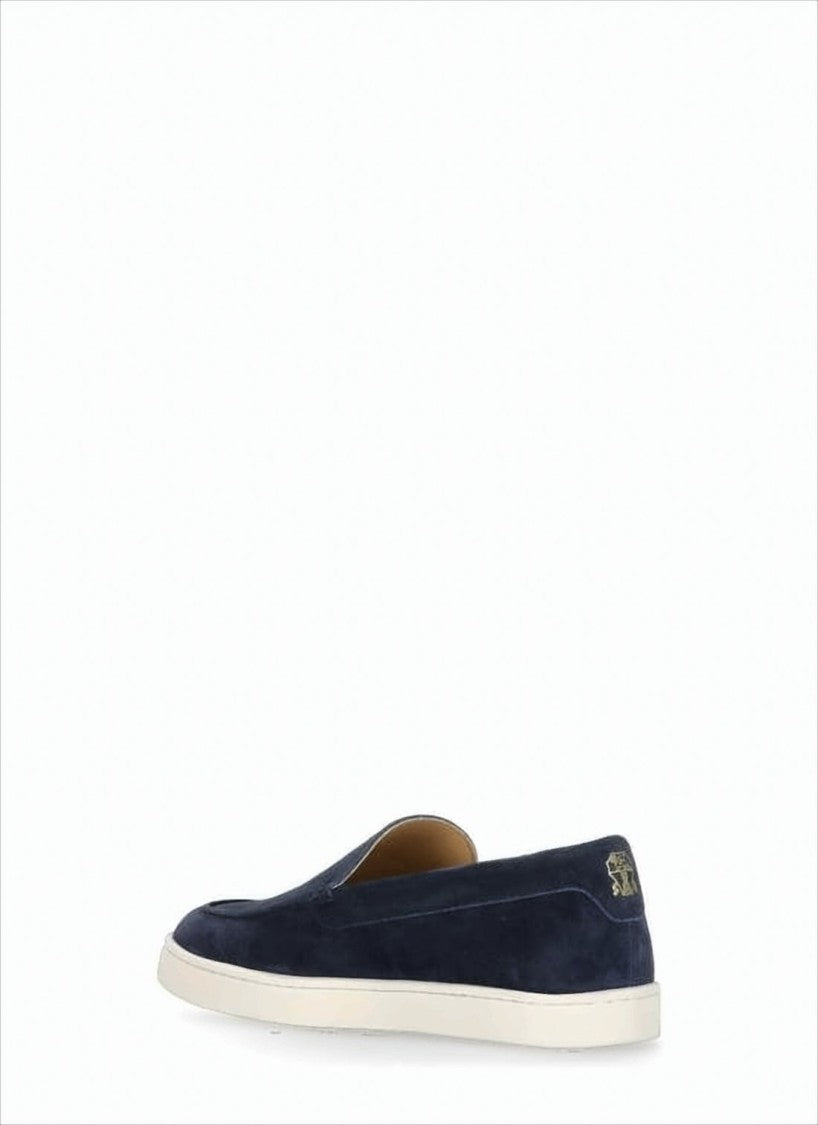 Brunello Cucinelli Suede Loafers With Rounded Toe