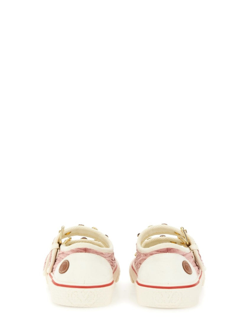 Valentino Garavani Velvet "Dollyboard" Ballerina Sneaker