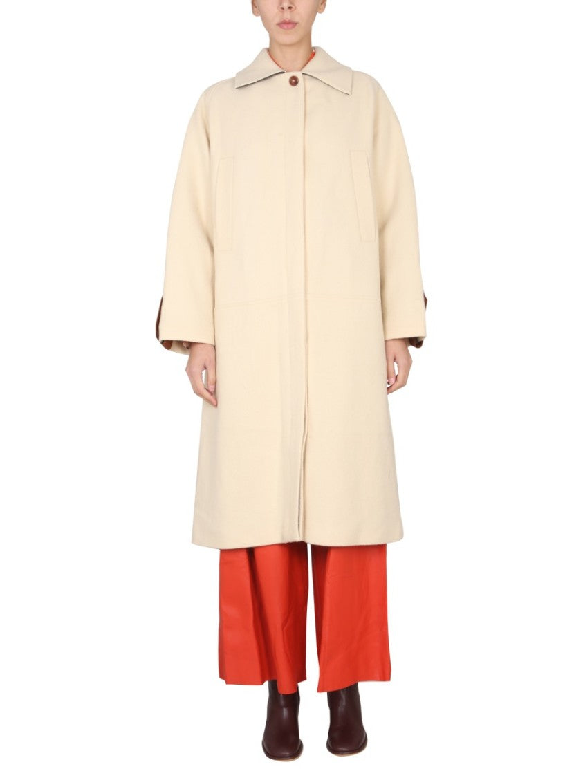 Alysi Short Straight-Silhouette Coat With Classic Collar