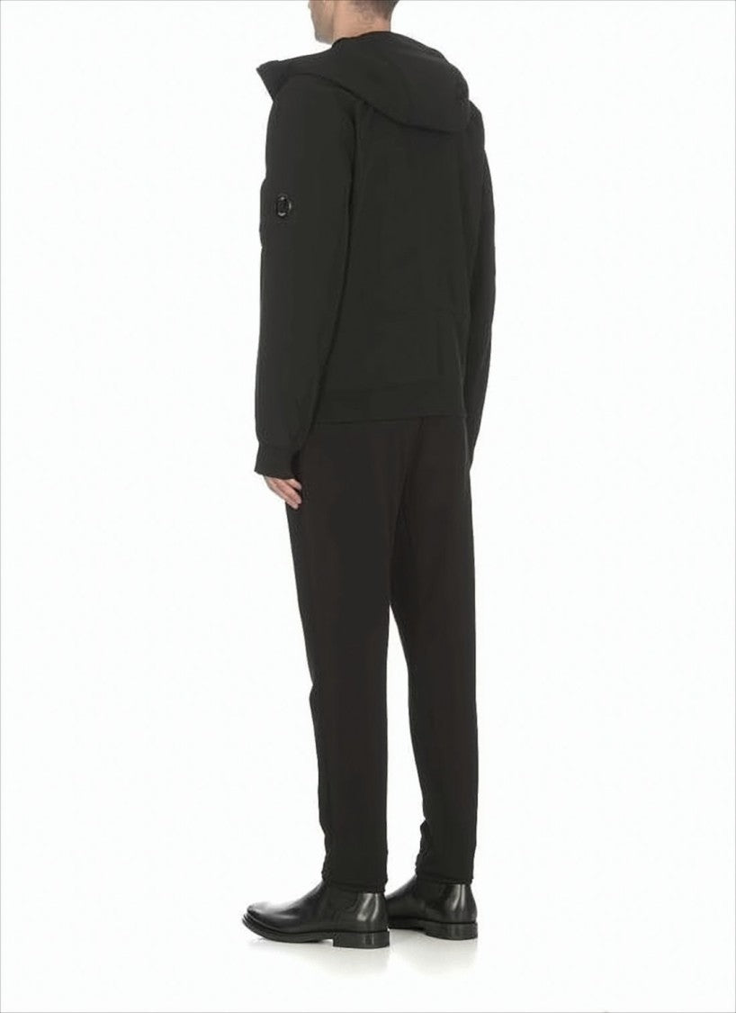 C.P. Company Fitted Black Jacket With Hood And Zippered Pockets