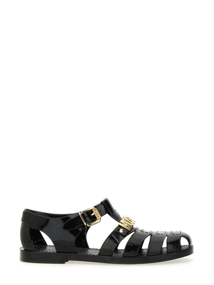 Moschino "Jelly" Sandal With Lettering Logo