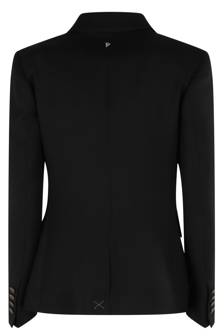 Dondup Double-Breasted Black Blazer