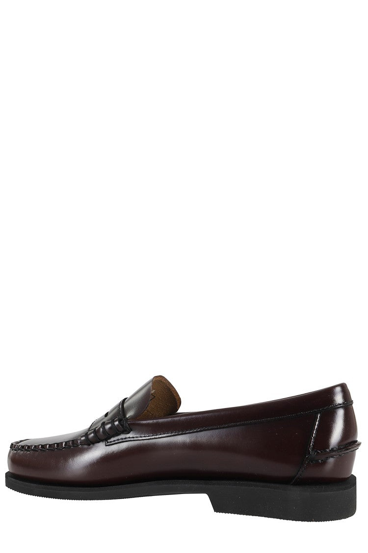 Sebago Dan Po Brown Burgundy Leather Moccasin