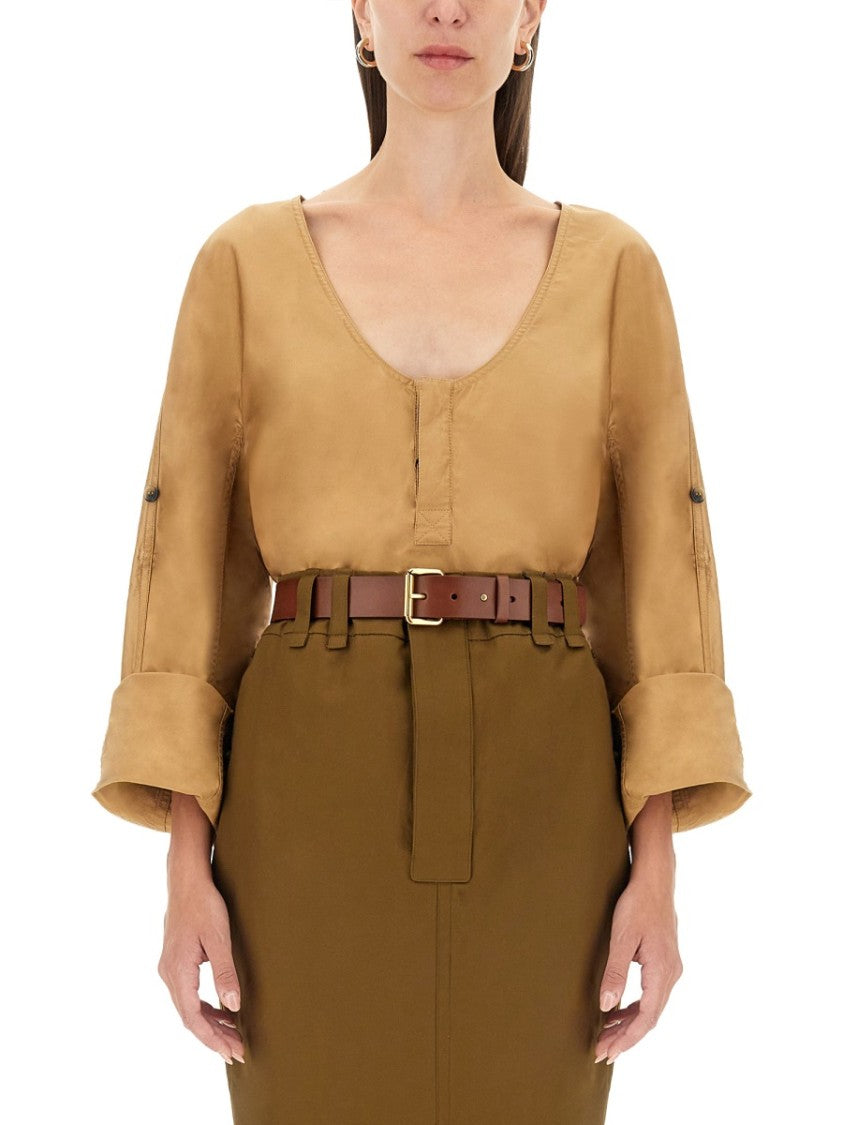Saint Laurent Henley Blouse