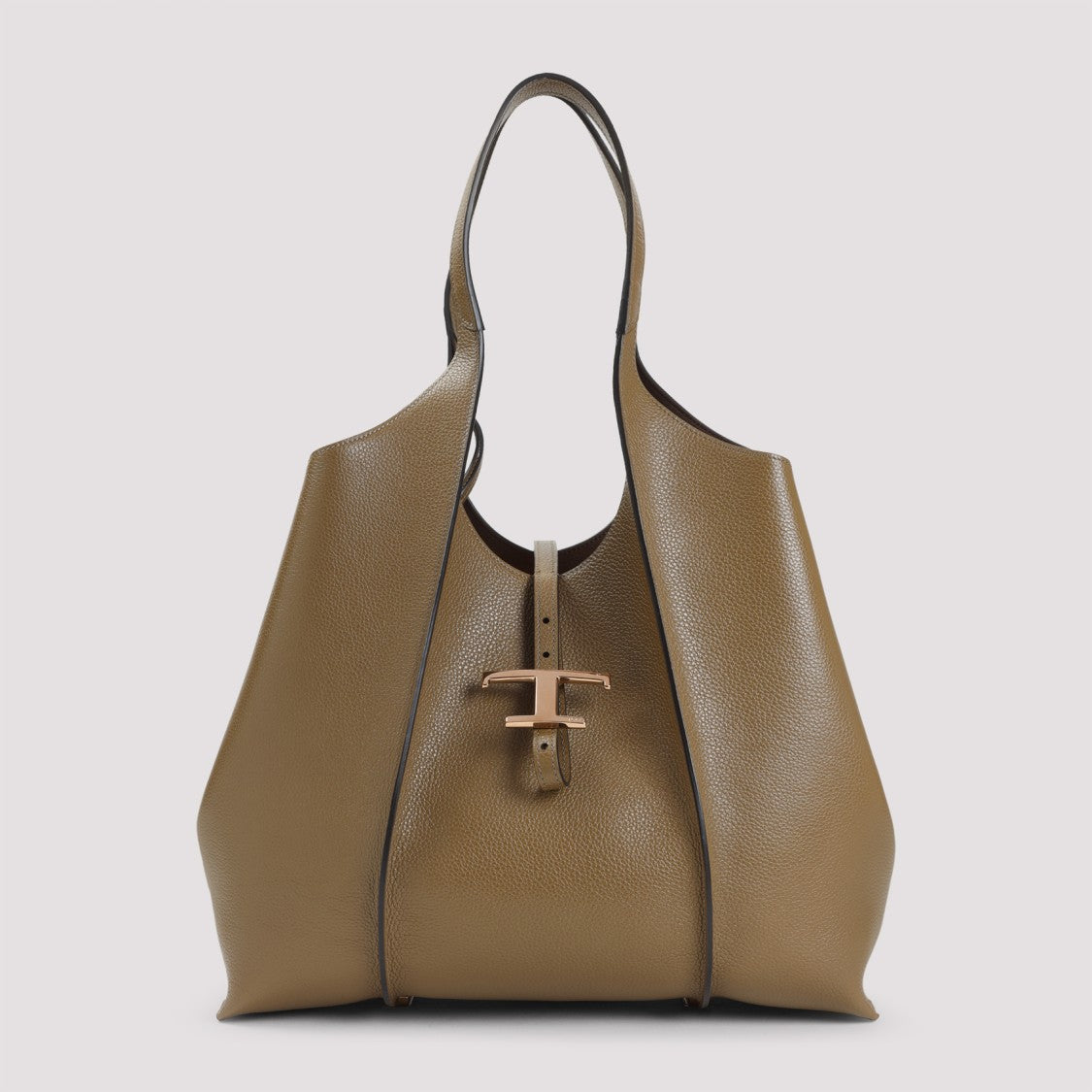 Tod's Grained Leather Shoulder Bag With Design