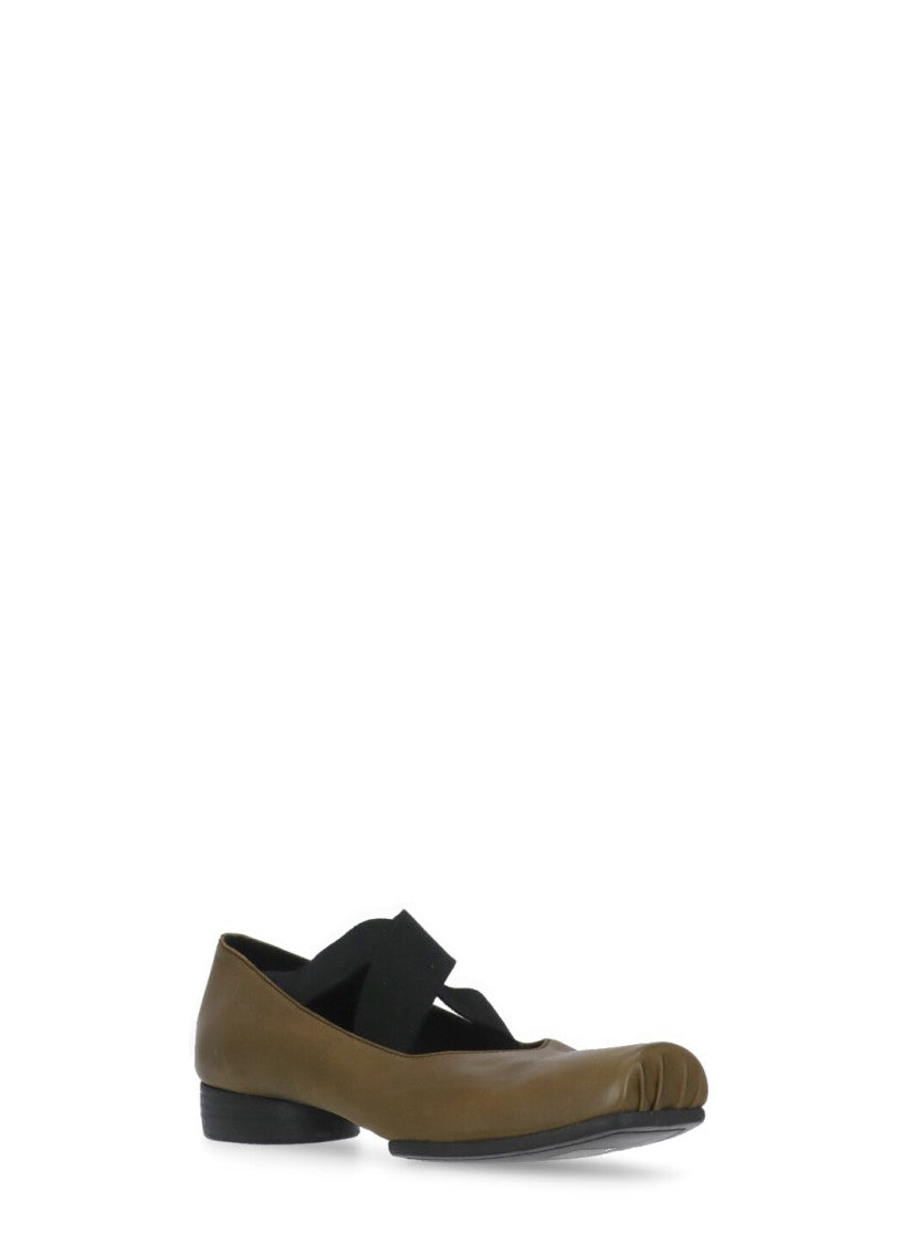 Uma Wang Brown Smooth Leather Ballet Shoes