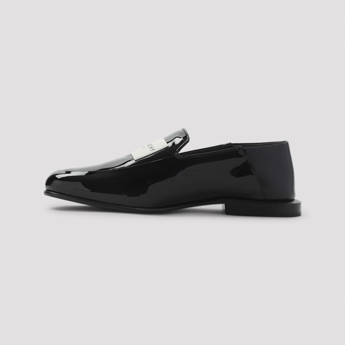 Givenchy Black Calf Leather Label Loafer