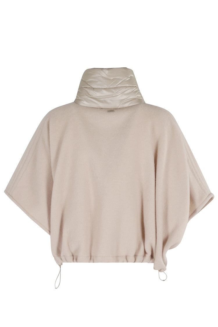 Herno Short Wool And Cashmere Poncho