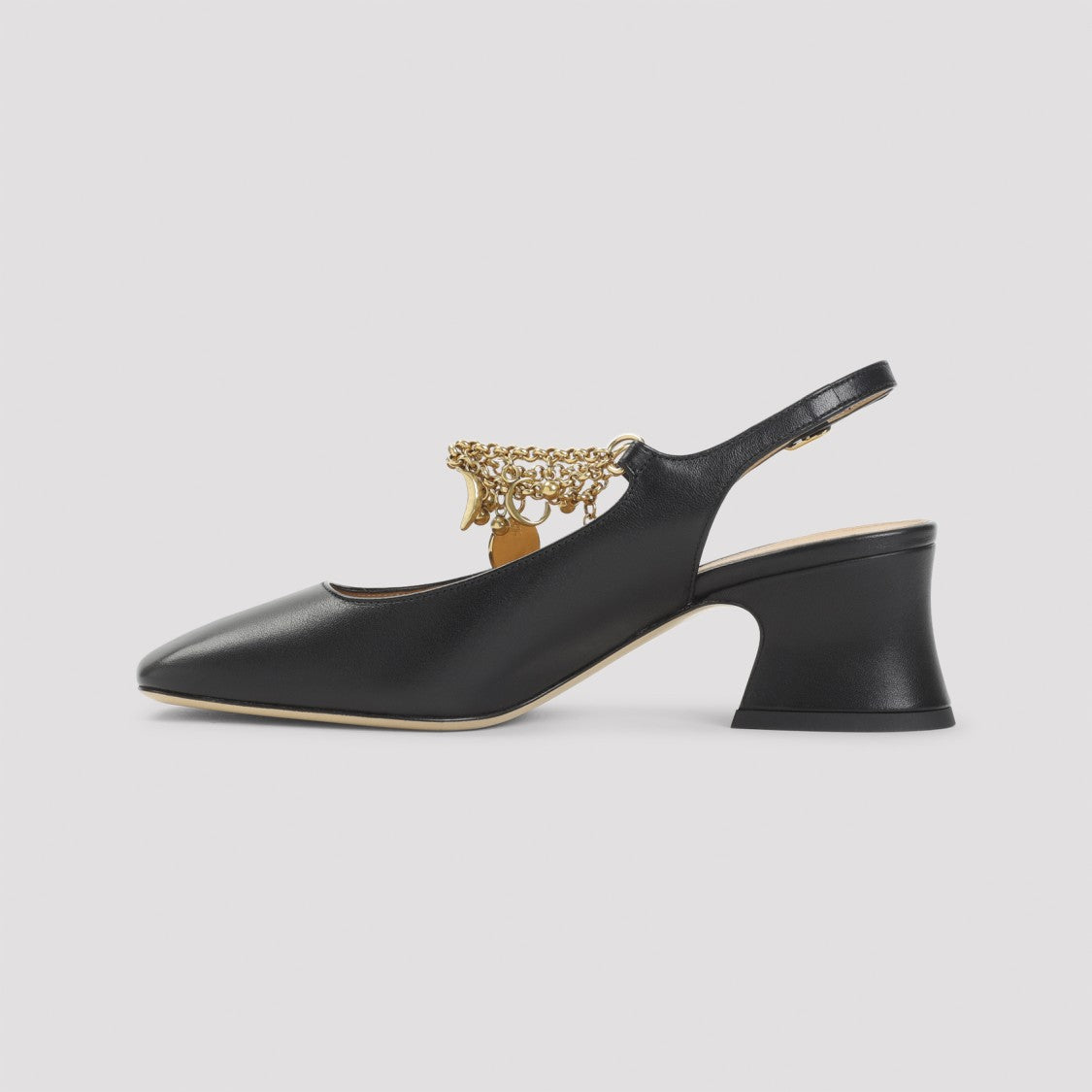Chloé Black Nappa Leather Charms Pumps