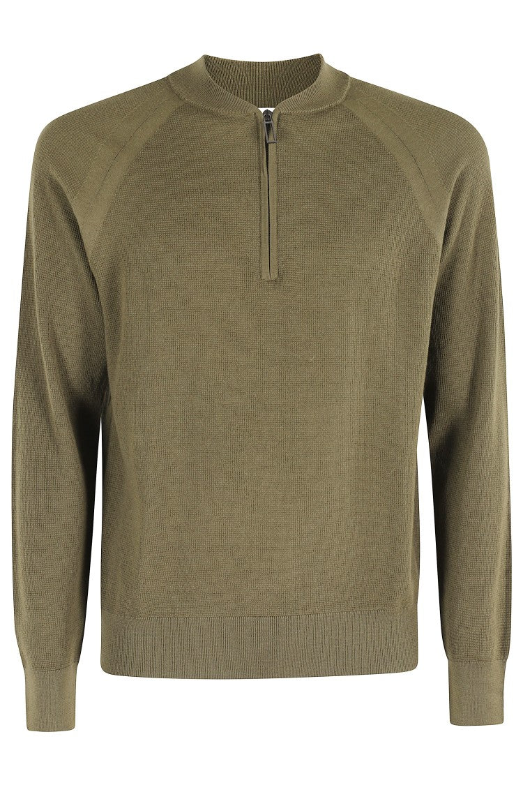 Paolo Pecora Olive Wool Knit Sweater