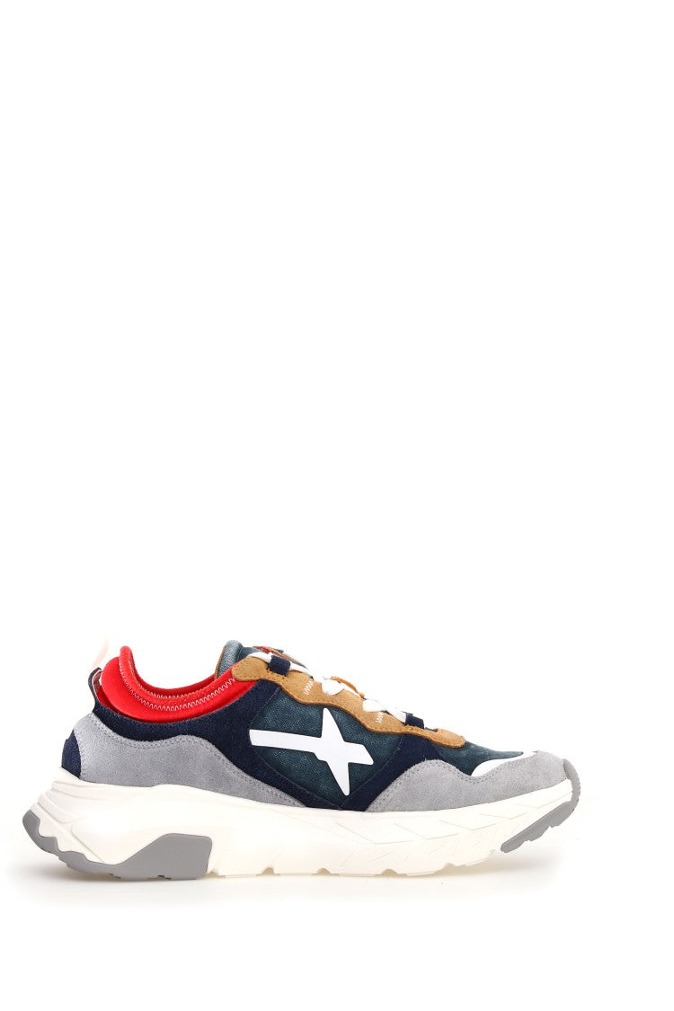 W6yz Two-Tone Rubber Sole Sneakers With Serrated Design