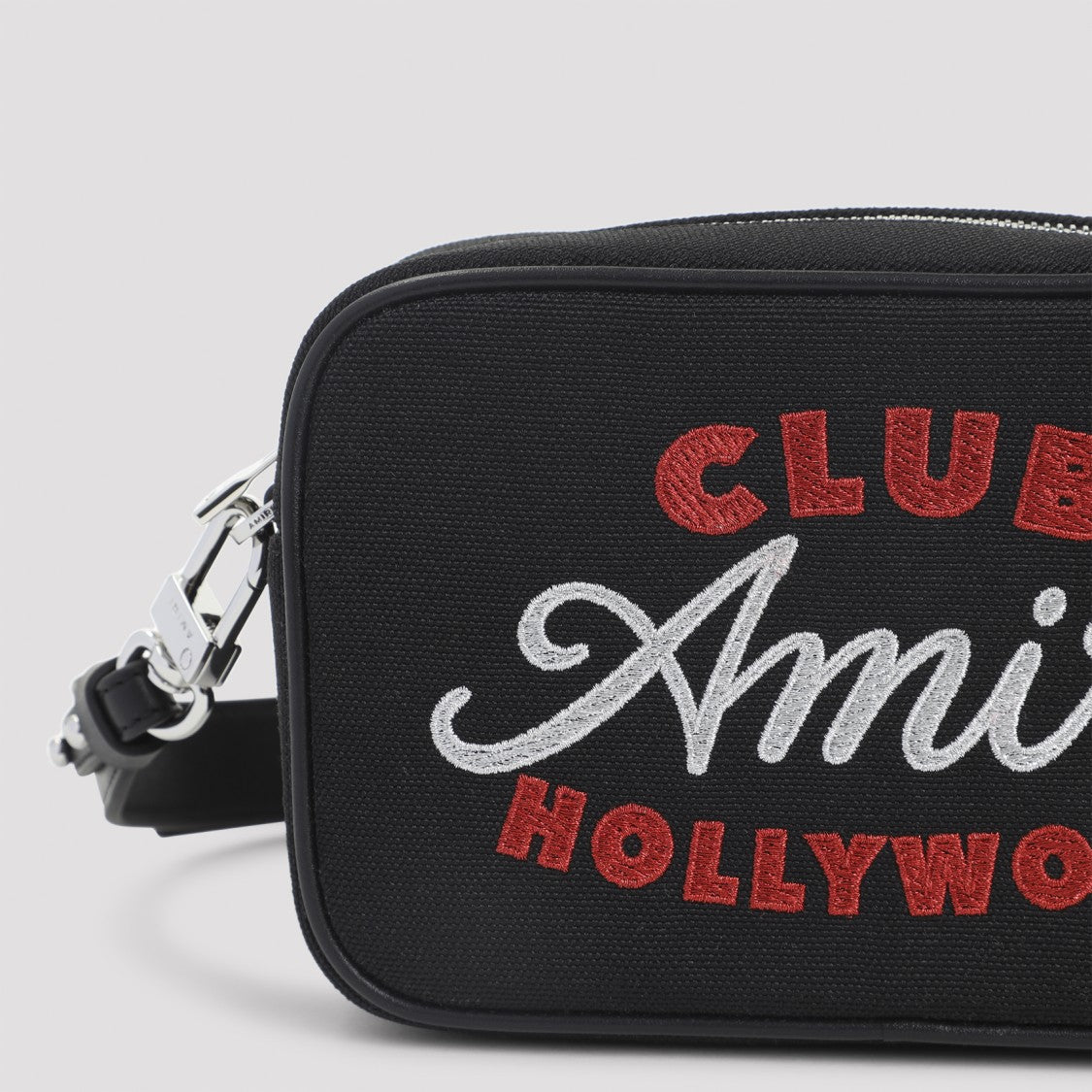 Amiri Club Camera Case Black Canvas Handbag