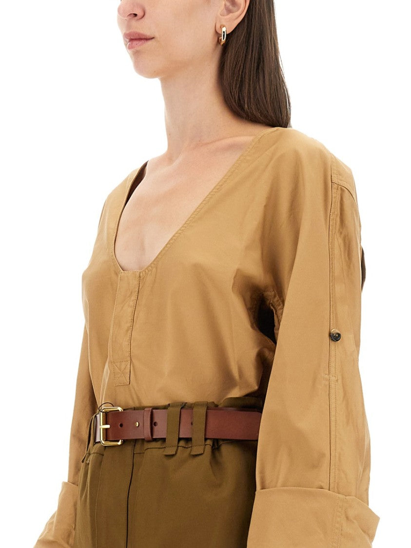 Saint Laurent Henley Blouse