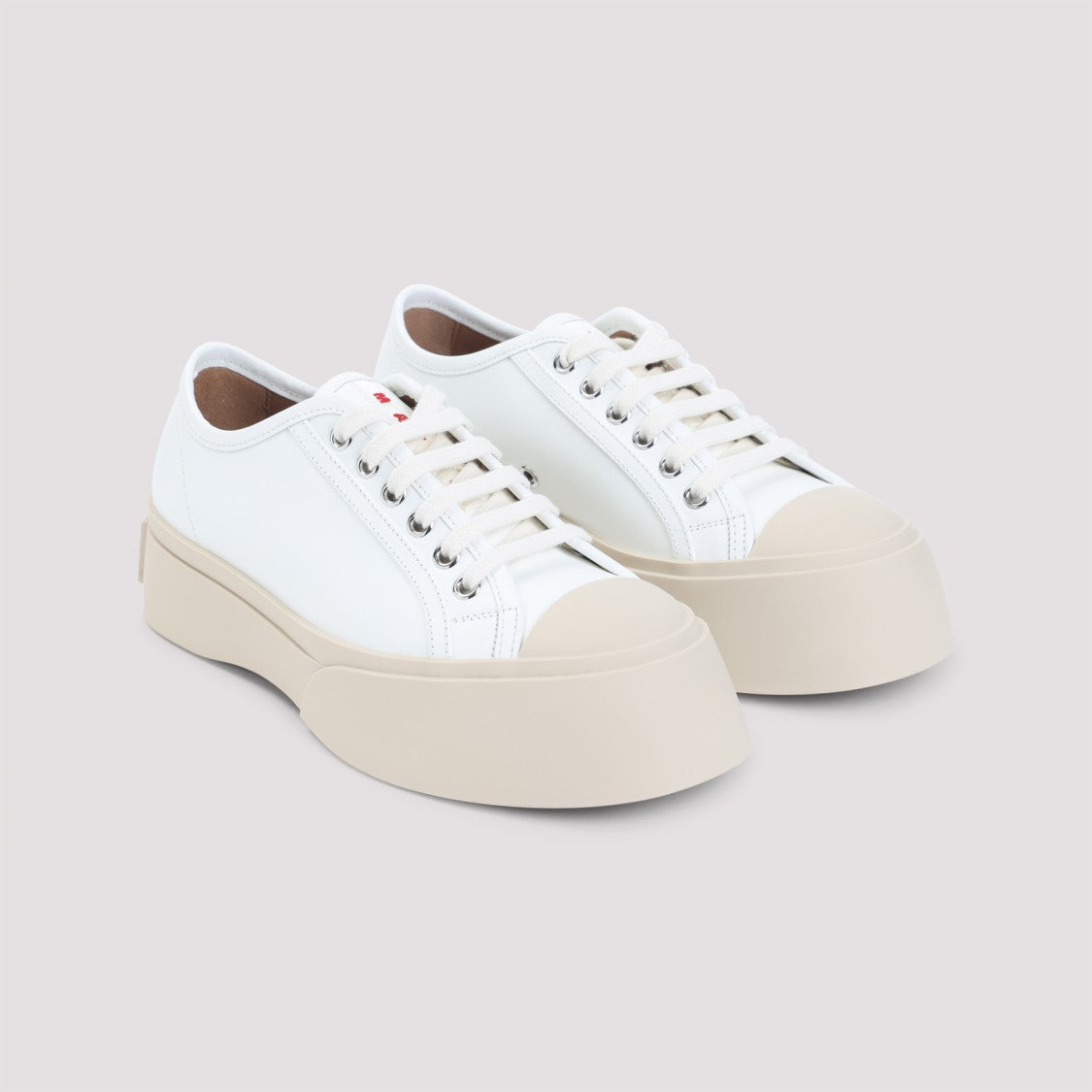 Marni Modern White Calf Leather Sneakers