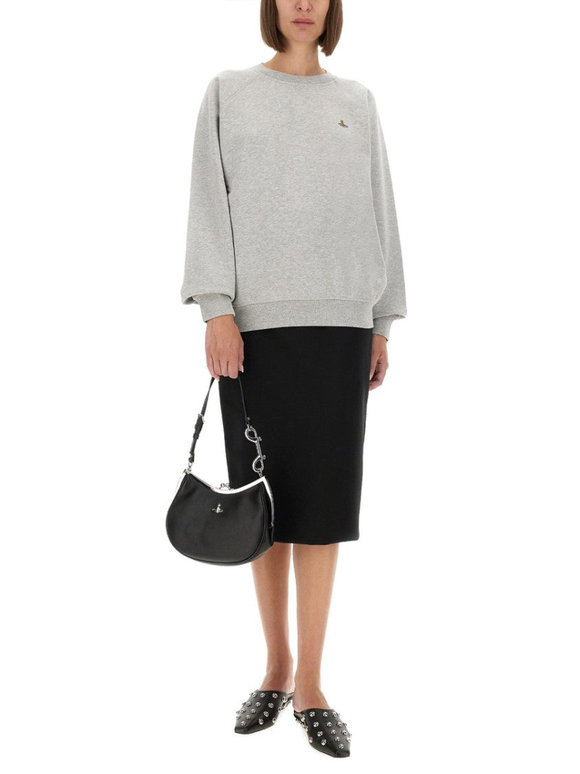 Vivienne Westwood Raglan Sleeve Grey Cotton Sweatshirt