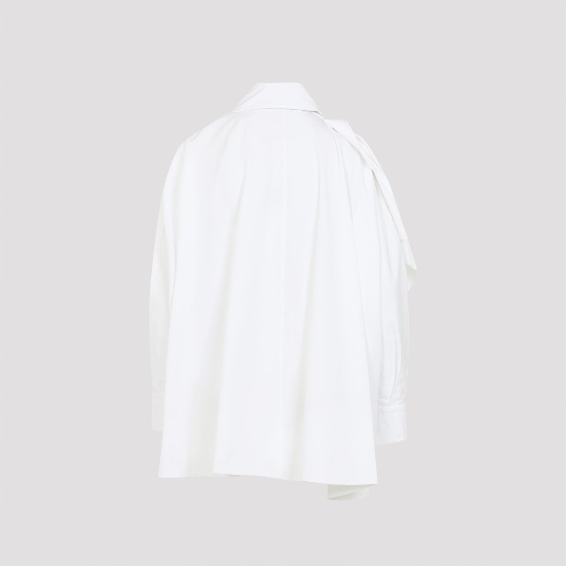 Givenchy Asymmetrical White Cotton Shirt With Draped Detail