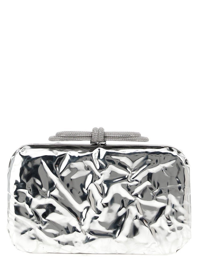 Mach & Mach Double Bow Wrapped Mirror' Clutch