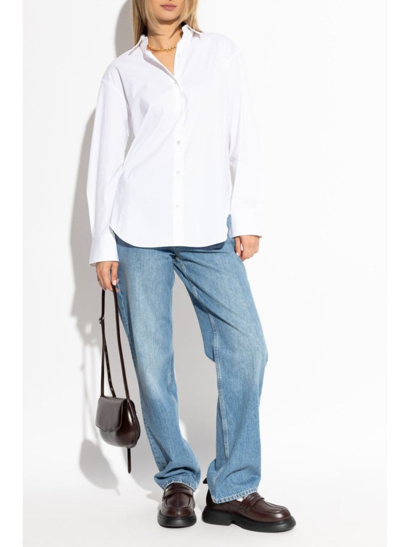 Theory Classic White Cotton Boyfriend Shirt