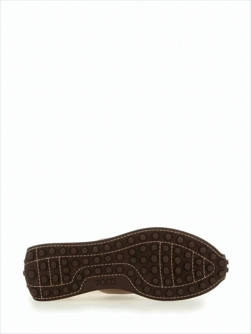 Tod's Lace-Up Sneakers With Smooth Leather And Suede Panels