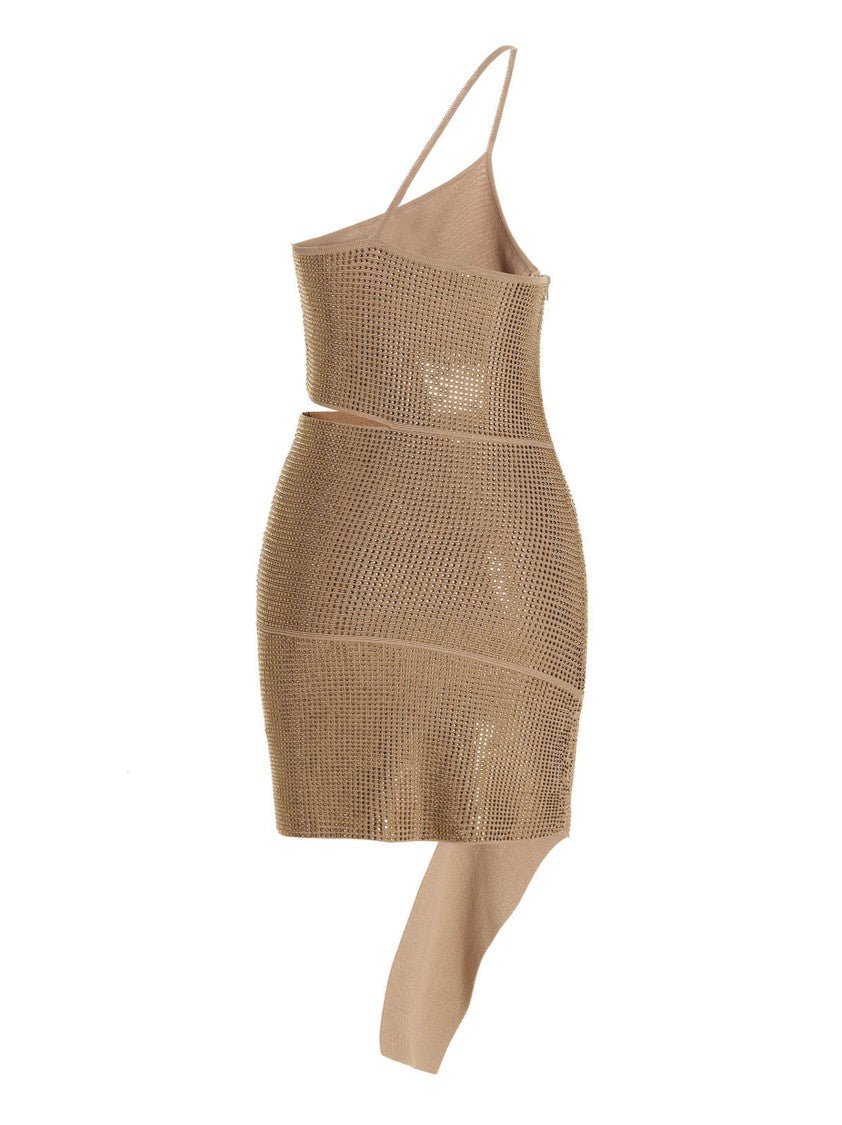 Andreâdamo Sequin One Shoulder Dress