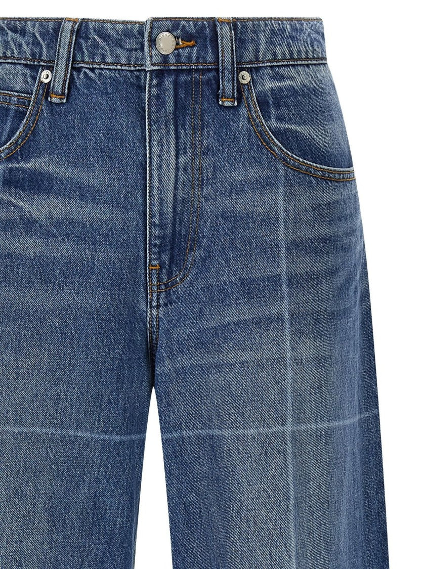 Alexander Wang Straight Trousers With Faded Fold Lines And Tailored Silhouette