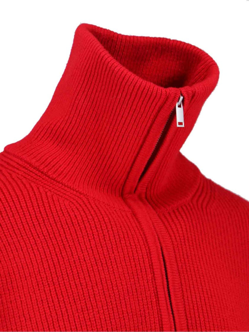 Studio Nicholson Classic Knit Sweater In Rich Red Hue