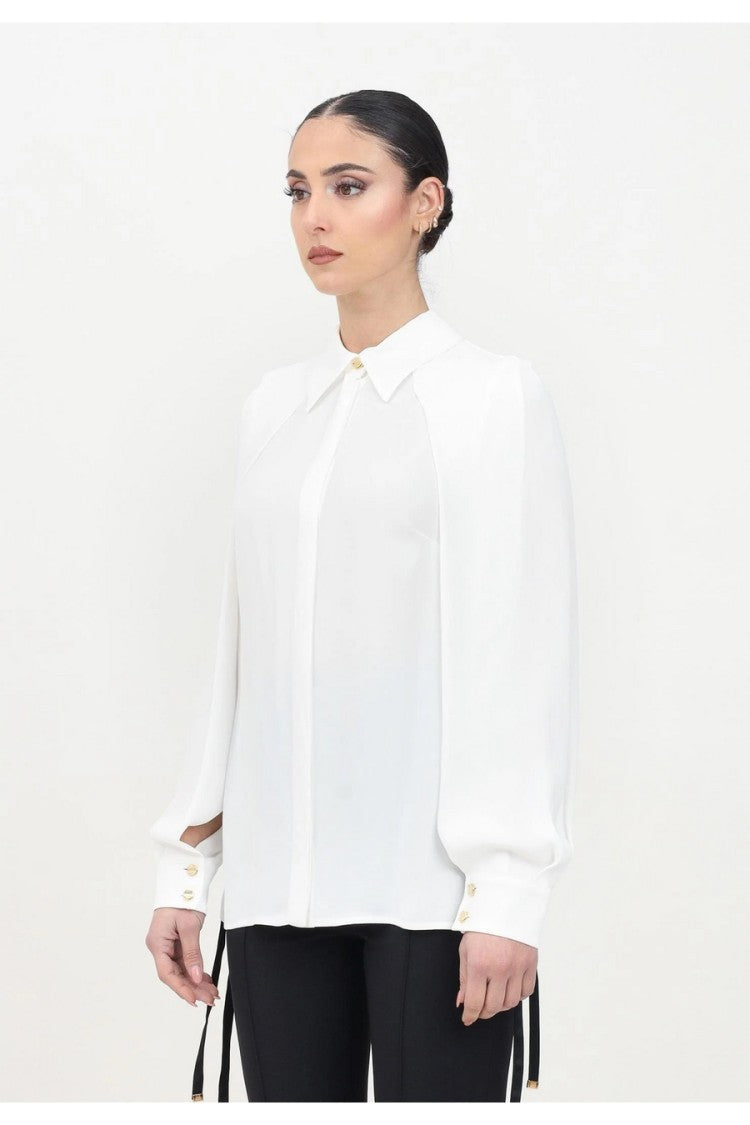 Elisabetta Franchi Sky Blue Shirt With Classic Collar