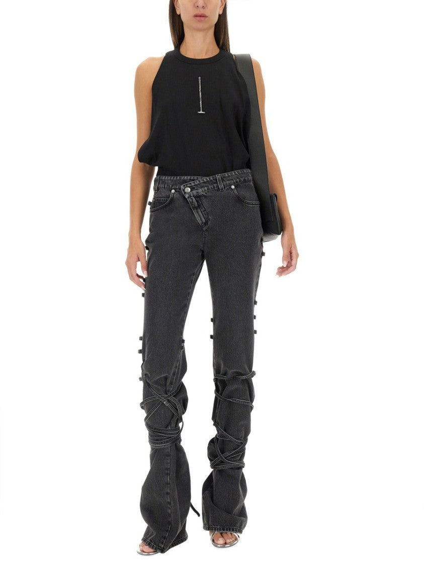 Alexander Mcqueen Jeans With Knotted Detail