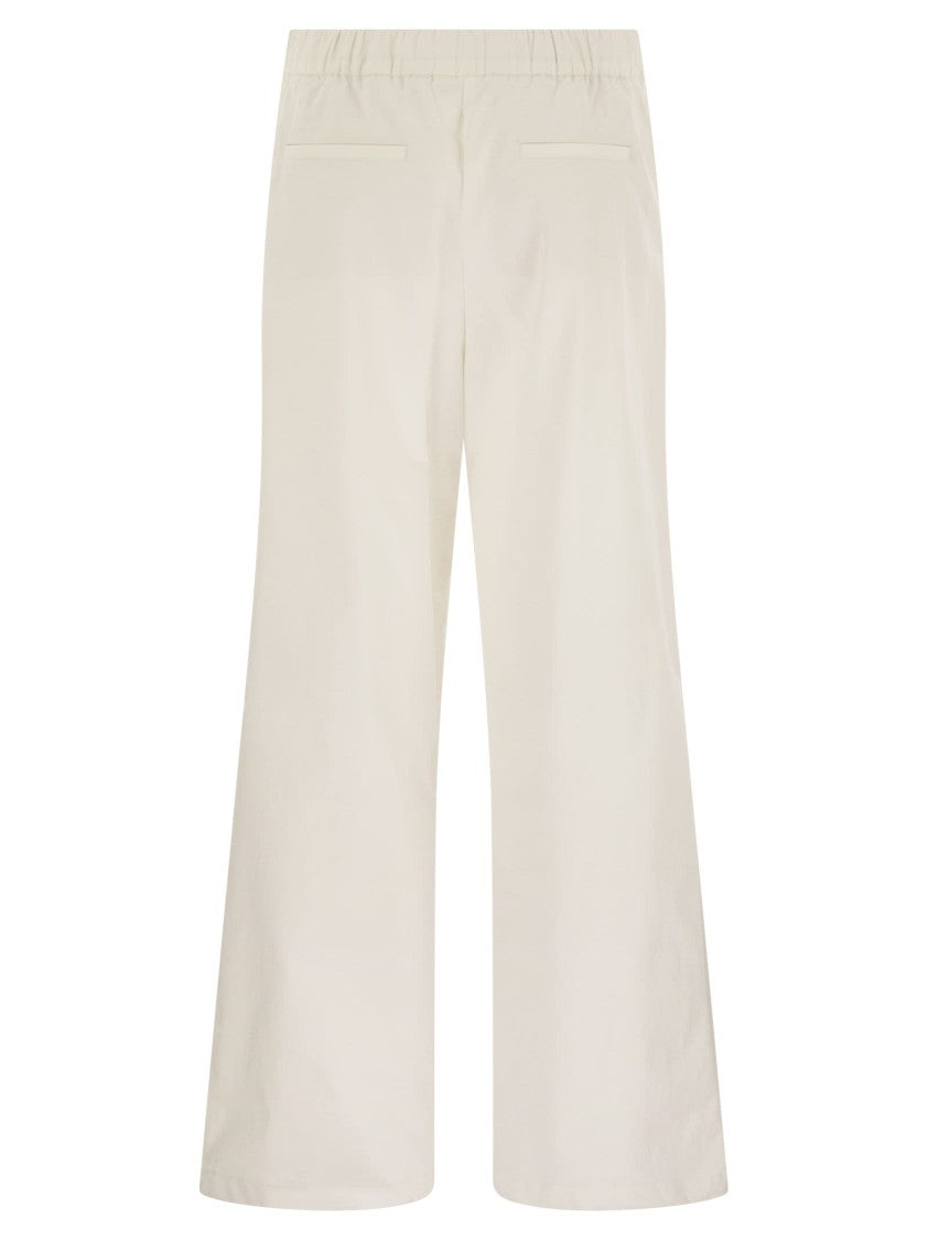 Herno Resort Cotton Trousers With Drawstring