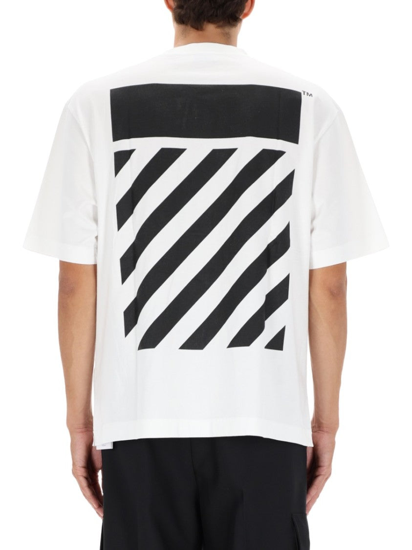 Off-White White Short-Sleeve T-Shirt With Embroidered Details