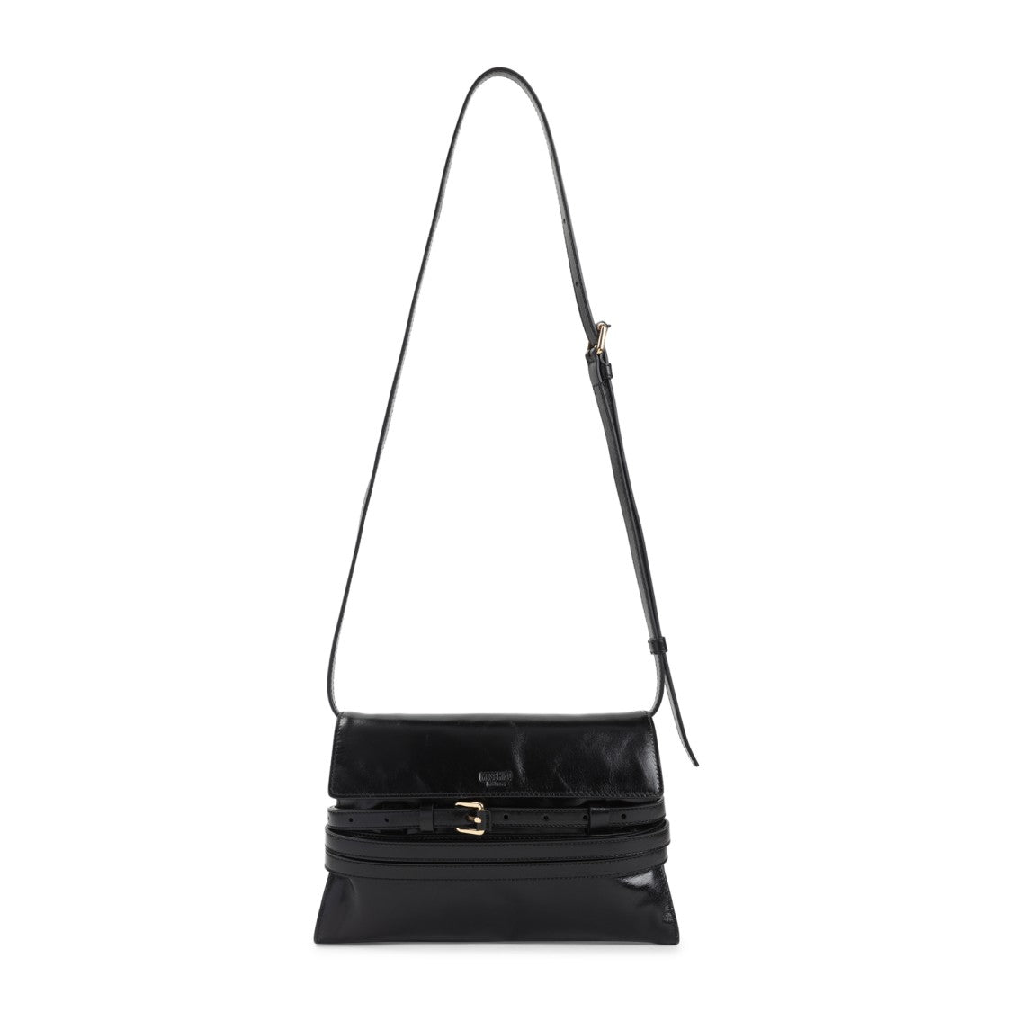 Moschino Black Leather Shoulder Bag
