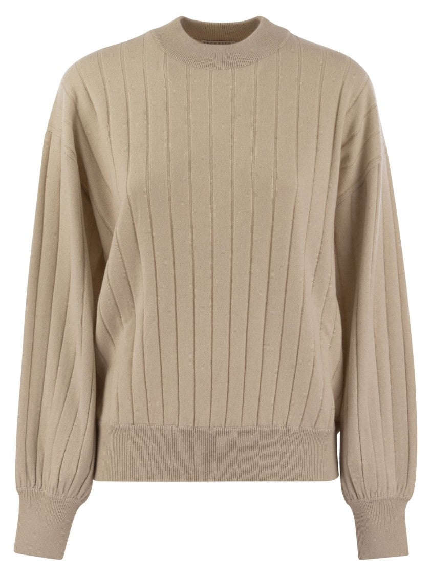 Brunello Cucinelli Cashmere V-Neck Sweater With Necklace