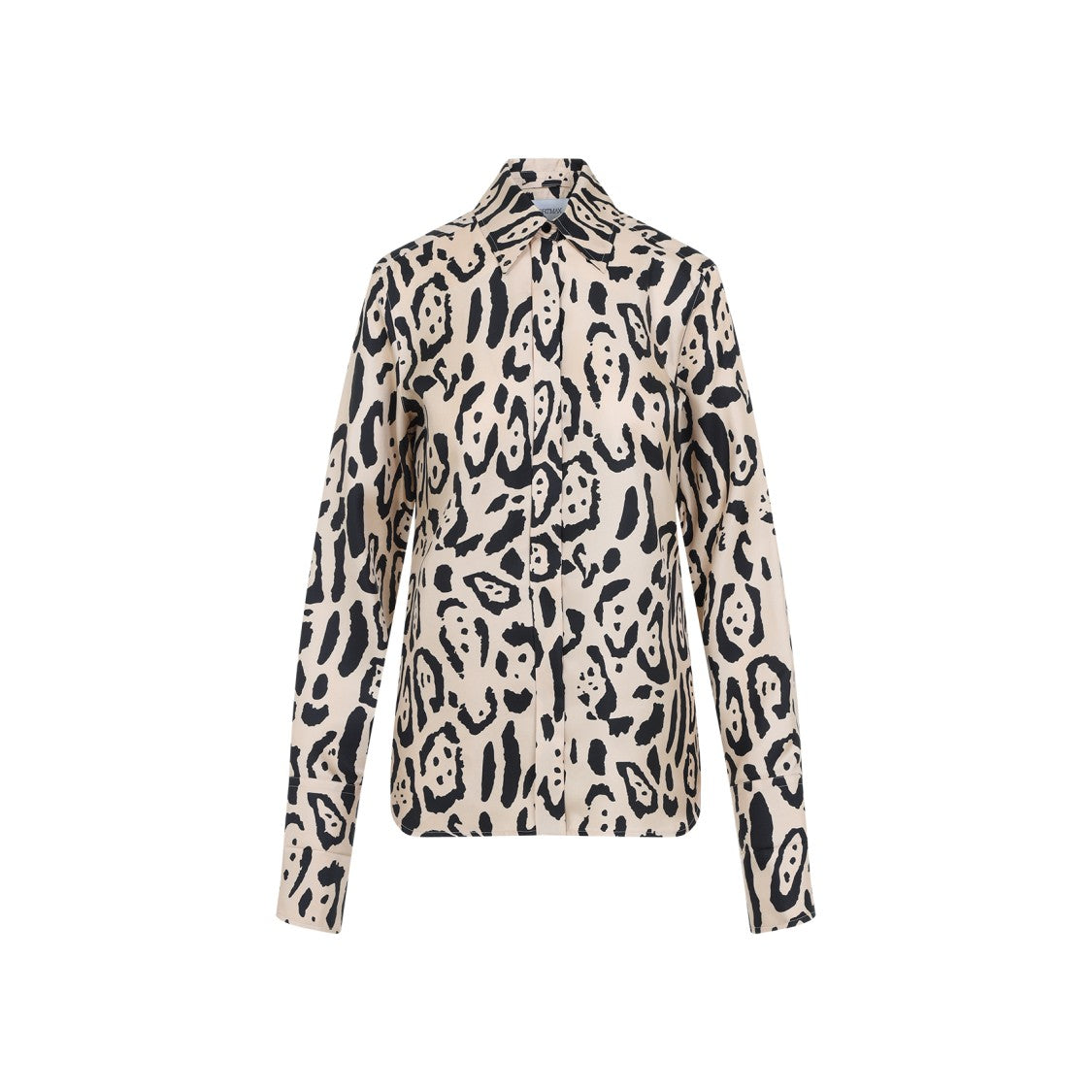 Sportmax Armony Camel And Black Silk Shirt