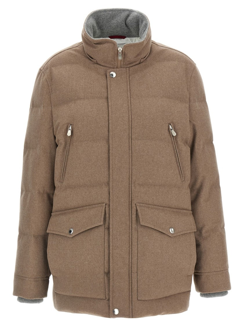 Brunello Cucinelli Flannel Down Jacket