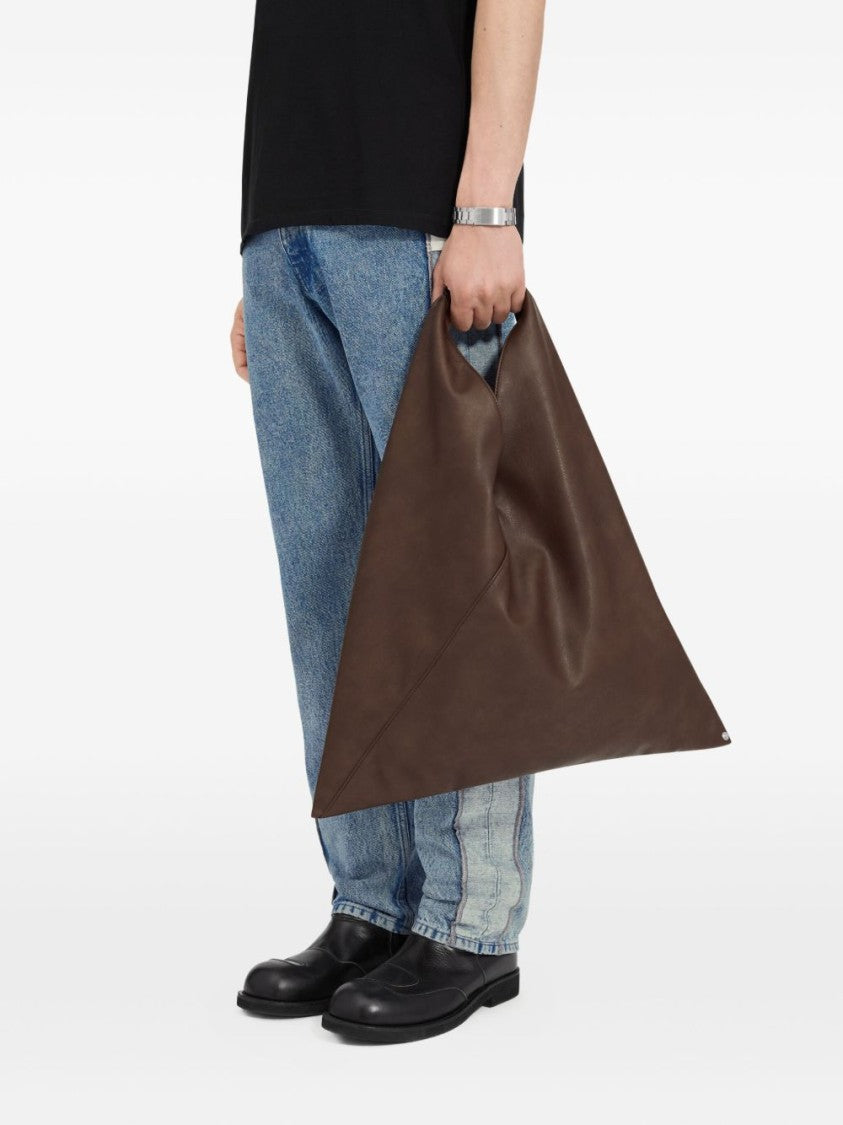 Mm6 By Maison Margiela Medium Triangular Shopping Bag With Structured Handle