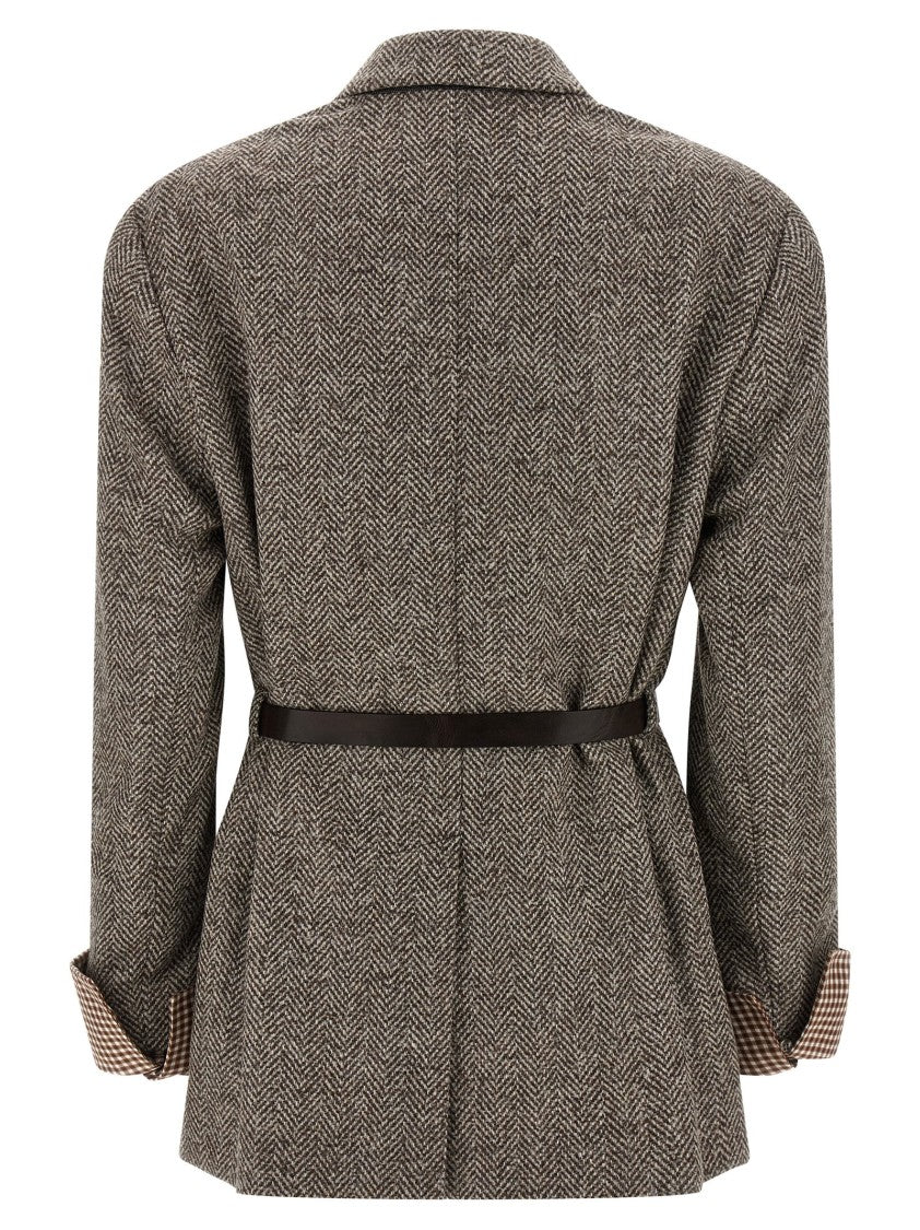 Brunello Cucinelli Wool Blazer With Peak Lapel