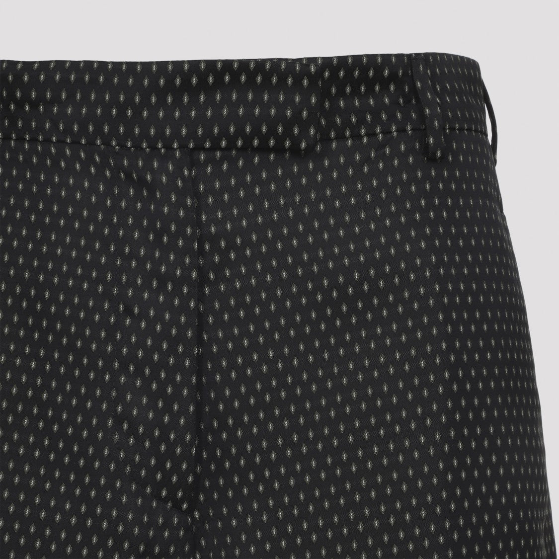 Dries Van Noten Wide-Leg Penn Pants With Geometric Grey Pattern
