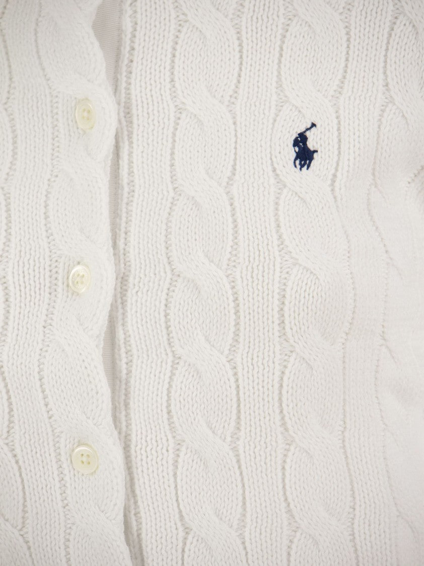 Polo Ralph Lauren Plaited Cardigan With Long Sleeves