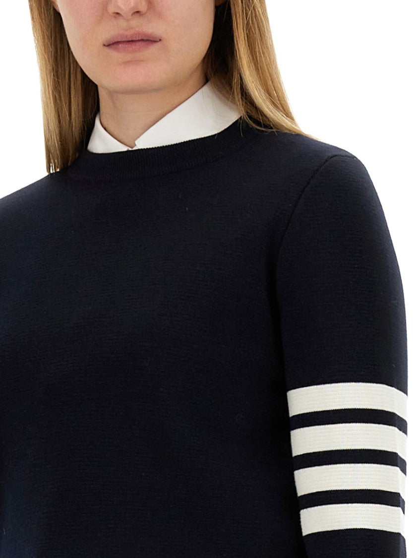 Thom Browne Milano Stitch Jersey With 4 Bars