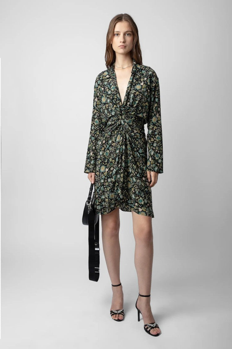 Zadig & Voltaire Rozo Floral-Print Silk Dress